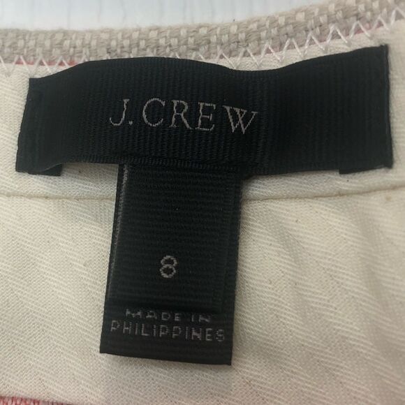 J. Crew cream multi color striped shorts, size 8 - Picture 8 of 14